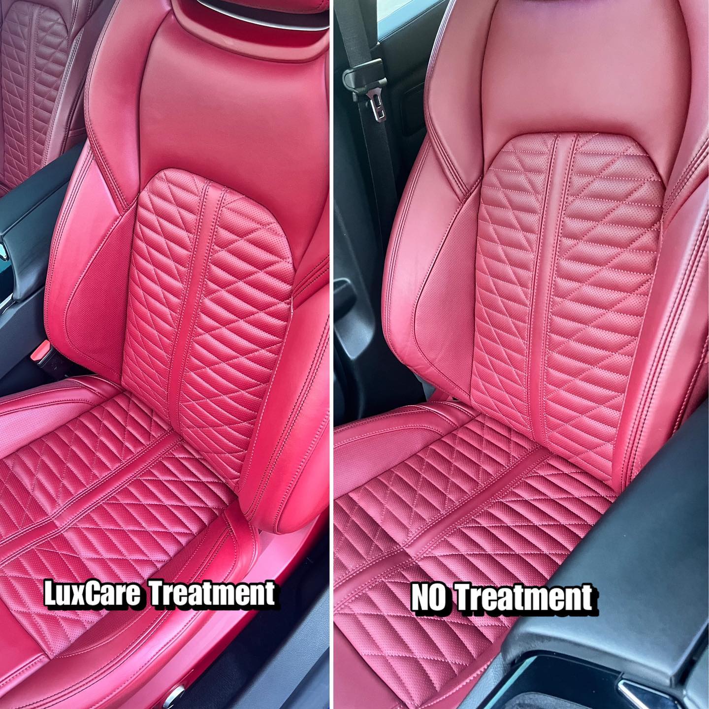 LuxCare leather treatment before and after